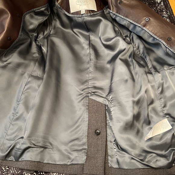 Coach wool trench with leather collar S - Picture 6 of 10